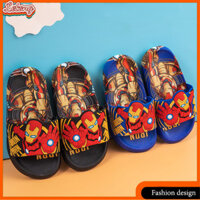 🎀LeTong🎀Dép trẻ em chống trượt cho bé trai, dép hoạt hình Ultraman, đế mềm, dép đi trong nhà, dép đi trong phòng tắm mát mẻ