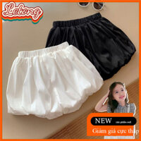 🎀LeTong🎀Quần short bé gái, quần bí ngô, quần short mỏng màu đồng nhất cho bé gái