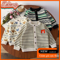 🎀LeTong🎀Trẻ Em Của Cardigan Áo Khoác Đa Năng Chàng Trai Và Cô Gái Ấm Bên Ngoài Mặc Lông Cừu Dày Áo