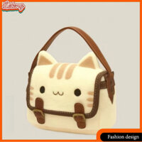 🎀LeTong🎀Túi nhỏ nhồi bông hình mèo dễ thương, túi clutch nữ mới với hình búp bê hoạt hình
