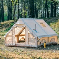 Lều bơm hơi, Lều cắm trại Glamping 8-10 người vải Oxford Cao Cấp, Hàng đặt riêng nhà máy với mức giá ưu đãi