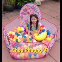 lều bóng kitty kèm 300 bóng nhựa đủ màu 5cm cho bé