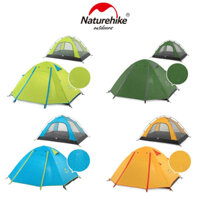 Lều Cắm Trại 2 Người - 4 Người Naturehike P-Series Mẫu Màu Mới, 2 lớp chống nước, UV 50+, Khung nhôm, 2 cửa