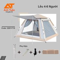 Lều cắm trại 4 người 2 người tự bung du lịch dã ngoại 2 lớp 2 cửa ra vào thông thoáng chống ẩm anhtuan_chuyensi