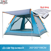 Lều Cắm Trại Du Lịch Tự Bung Gập Gọn 6-8 Người Siêu Chống Nắng,Mưa Đại Nam Sport  Kèm Nệm Chống Ẩm - Xanh nước biển