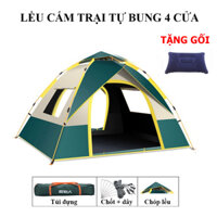 Lều Cắm Trại Du Lịch Tự Động 4-6 người, Chống Nước, Chống Tia Tử Ngoại, Lều Tự Bung Kích Thước 2mx2m