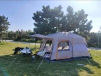 Lều cắm trại gấp gọn 6-8người, Lều dã ngoại tự bung chứa 6-8 người, Lều cắm trại gia đình, Lều cắm trại 2 gian