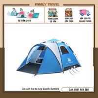 Lều cắm trại Gazelle Outdoors GL1668 tự bung dã ngoại 2 khoang dành cho 4-6 người chống mưa cực tốt- Family Travel