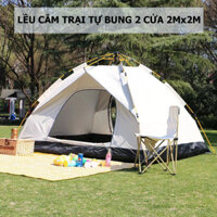 Lều cắm trại lều dã ngoại tự bung 2 lớp dành cho 4-6 người, chống nước, tia bức xạ, thông gió 2 chiều