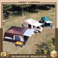Lều cắm trại nhiều phòng ngủ cho 4-12 người lều dã ngoại du lịch 2 lớp không gian rộng thông thoáng chống nước gió muỗi