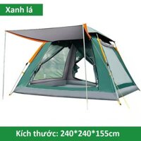 Lều cắm trại tự bung , lều du lịch dã ngoại dành cho 3-5 người hoặc 6-8 người, chống thấm nước - 6-8 người - xanh lá