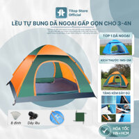 Lều cắm trại tự bung, lều du lịch dã ngoại dành cho 1-2 người, chống thấm nước, chống tia bức xạ uv, thông gió mát mẻ