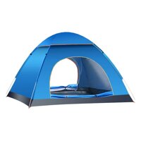 Lều cắm trại tự bung, lều du lịch cho 4 người, 2 cửa, có màn chắn côn trùng