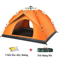 Lều cắm trại tự bung - Lều phượt du lịch dành cho 4-6 người, chống nước, tia bức xạ, thông gió 2 chiều