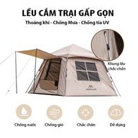 Lều Cắm Trại Tự Bung Mái Hiên Moutainhiker, Lều Camping 3-4 Người Du Lịch Dã Ngoại Chống Mưa Nắng
