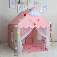 Lều cho bé, lều công chúa hoàng tử khung nhựa có khóa kéo tiện lợi hàng cao cấp S5