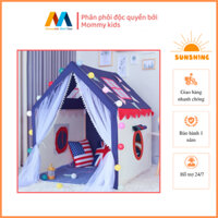 Lều Cho Bé Ngủ Chơi - Lều Hoàng tử Công Chúa TẶNG THẢM VÀ ĐỀN TRANG TRÍ KHUNG NINOX VẢI CAVAN