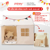 Lều Cho Bé Phong Cách Hàn Quốc, Màu Sắc Nhã Nhặn Chất Liệu Vải Da Đào Cao Cấp Khung Nhựa PVC Chắc Chắn