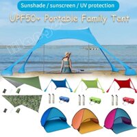 Lều Đi Biển Ngoài Trời Mái Che Nắng Cắm Trại Lều Chống Gió Một Mảnh Tán Đi Biển UPF50 + Lều Gia Đình Di Động huebetyvn