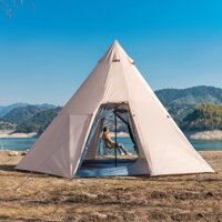 Lều kim tự tháp BSWOLF, lều cắm trại tự bung có mái hiên thoáng mát, lều dã ngoại camping cao cấp cho 6-8 người