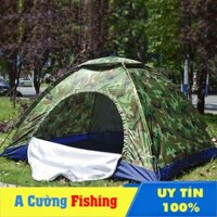 Lều ngủ cắm trại đi phượt 2 - 3 người vải dù cao cấp 200x150x130 cm rằn ri cửa 2 lớp chống thấm nước