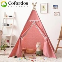 Lều nhà chơi trẻ em COFORDOS, Lều cắm trại Windows có thể gập lại di động, Nhà chơi tại nhà Lâu đài công chúa màu hồng có thể giặt được cho trẻ em Lều Teepee Đồ chơi trẻ em