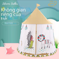 Lều thổ dân hình hình lâu đài, lều vải khung thép - Ngôi nhà riêng cho Bé tự do và Sáng Tạo