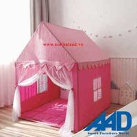 Lều vải hình mái nhà cho trẻ em họa tiết kẻ sọc