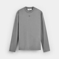 LEVEN - Áo thun dài tay in số 11 3D màu Xám