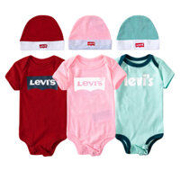 Levis newborn baby boys and girls bodysuit summer short sleeve set 2-piece