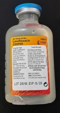 Levofloxacin/cooper solution for infusion 500mg/100ml (levofloxacin) – Điều trị nhiễm khuẩn ( chai x 100ml)
