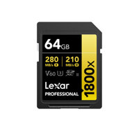 Lexar 64GB Professional 1800x UHS-II SDXC