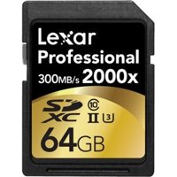 Lexar SDHC Professional UHS-II U3 2000x 300MB/s 64GB