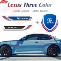 Lexus Cửa Xe Bên Nhãn Fender Kim Loại Miếng Dán Thép Không Gỉ Lá Bảng Dính 3D Xe Ô Tô Kim Loại Miếng Dán Thân Cửa Sổ Miếng Dán Cho IS250 CT200h ES250 GS250 IS250 LX570 LX450d NX200t