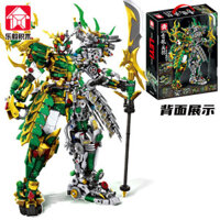 Leyi 62036-7 Triệu Vân Tam Quốc Triều Mecha Khối Xây Dựng Thanh Long Bạch Hổ Quan Vũ Bé Trai Tự Làm