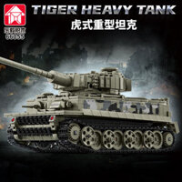 Leyi 66051-069 Tiger Type T34 Hạng Nặng Main Battle Tank Seamas Rocket Launcher Trẻ Em Lắp Ráp Đồ Chơi Khối Xây Dựng 2101