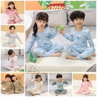 [Lf] Bộ Đồ Ngủ Trẻ Em Cotton 100-160cm Bộ Đồ Ngủ Bé Trai Bé Gái Dài Tay Trẻ Em Cho Mùa Thu