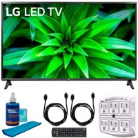 LG 32LM570BPUA 32" HDR Smart LED HD TV (2019) w/Accessories Bundle Includes, 2X 6ft High Speed HDMI Cable, SurgePro 6-Outlet Surge Adapter w/Ni...