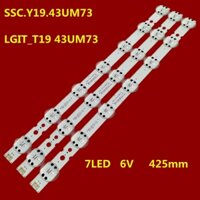 LG 43UM7400 #43UM73 - Bộ 3 thanh 7 led (Elip) 6v dài 425mm cho tivi LG 43UM7400PTA 43UM7300PTA