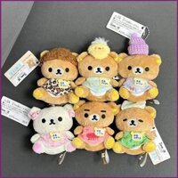 [Lg] Búp bê sang trọng Rilakkuma Quà tặng cho bé gái Trang trí nội thất Đồ chơi nhồi bông Mặt dây chuyền móc khóa