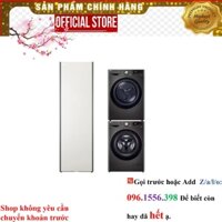 LG Máy giặt lồng ngang 12kg FV1412S3BA,Máy sấy 10,5kg DVHP50B ,Tủ chăm sóc quần áo thông minh S5BOC WD1250BS5B >New