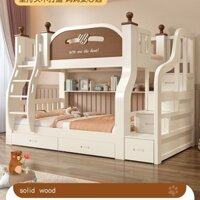 LGiường Gỗ Đặc Cho Người Lớn Giường Hai Tầng Giường Mẹ Và Giường Đôi Giường Tầng Trẻ Em Giường Cao Và Thấp Giường Mẹ