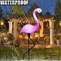 [Lgo] 3 Đèn / Kéo Đèn Led Mới Năng Lượng Mặt Trời Flamingo Bãi Cỏ Vườn Cổ Phần Cảnh Quan Ngoài Trời VN