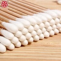 lh Tăm bông Cotton Buds hộp 150 que thân gỗ (dùng cho người lớn)