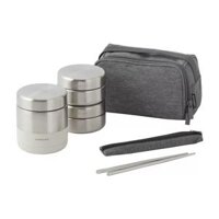 LHC8012IVY – Bộ hộp cơm giữ nhiệt LocknLock (350ml*1, 280ml*2, đũa và túi) – Màu ngà