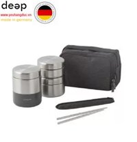 LHC8013GRY – Bộ hộp cơm giữ nhiệt LocknLock (450ml*1, 420ml*1, 280ml*1, đũa và túi) – Màu xám Deep16 www. yeuhangduc.vn sẵn sàng cho bạn