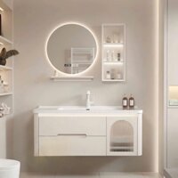 LHệ FREESHIP Tủ gương lavabo phòng tắm MILOR nhựa PVC đặc lõi cao cấp siêu bền đẹp - TCC - Bảo hành 10 năm