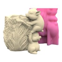 Li Khuôn đúc silicon Khuôn bình sữa hình lợn để thiết kế bình và giá đỡ