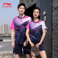 Li Ning phong cách mới cầu lông Jersey cho nam giới và phụ nữ Breathable Sweat Hút ngắn tay Quần vợt Bóng chuyền Trò chơi Đào tạo Thời trang Thể thao T-Shirt