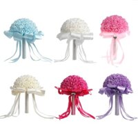 Li Pe Rose Phù dâu Bó hoa cưới Hoa giả Bó hoa cô dâu Bó hoa cưới